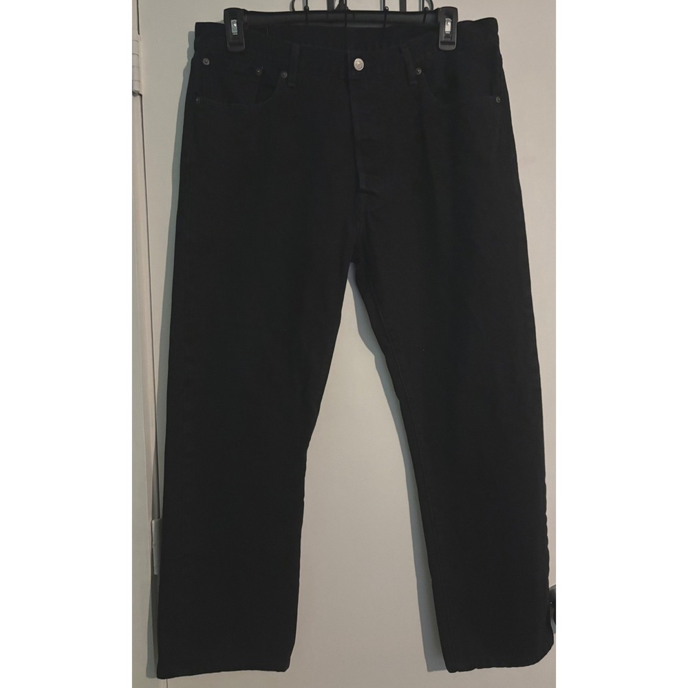 Levi's Mens 501 Black Button Fly Jeans Size 38 x 36 Classic 100% Cotton